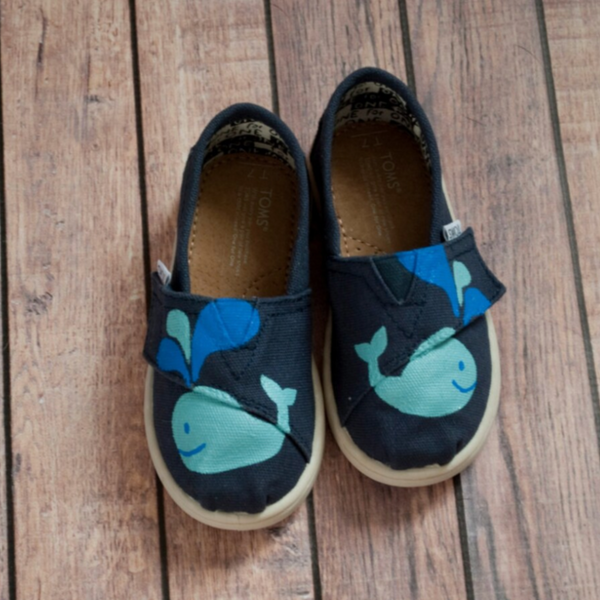 Hand Painted Whale Tiny Toms
