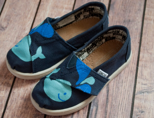 Hand Painted Whale Tiny Toms