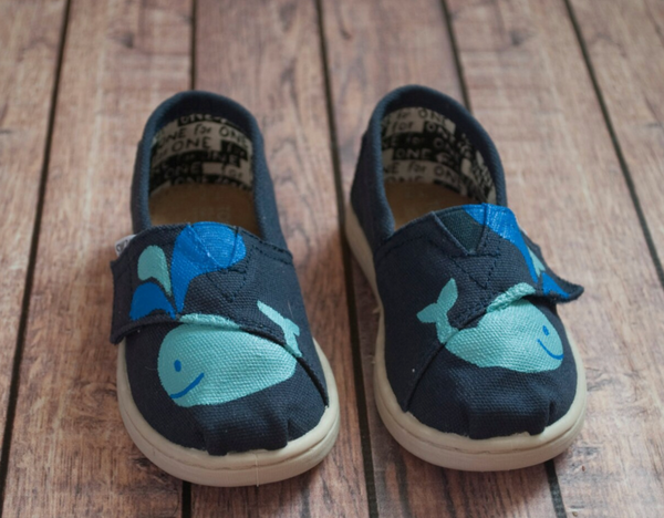 Hand Painted Whale Tiny Toms