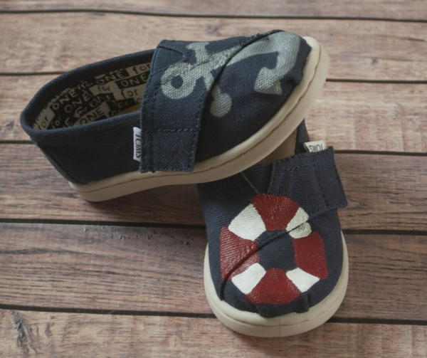 Hand Painted Nautical Tiny Toms