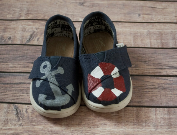 Hand Painted Nautical Tiny Toms