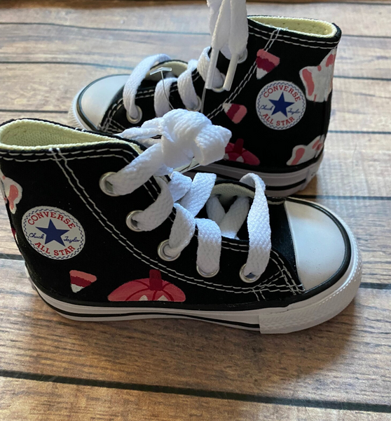 Pink Halloween Hand Painted High Top Converse