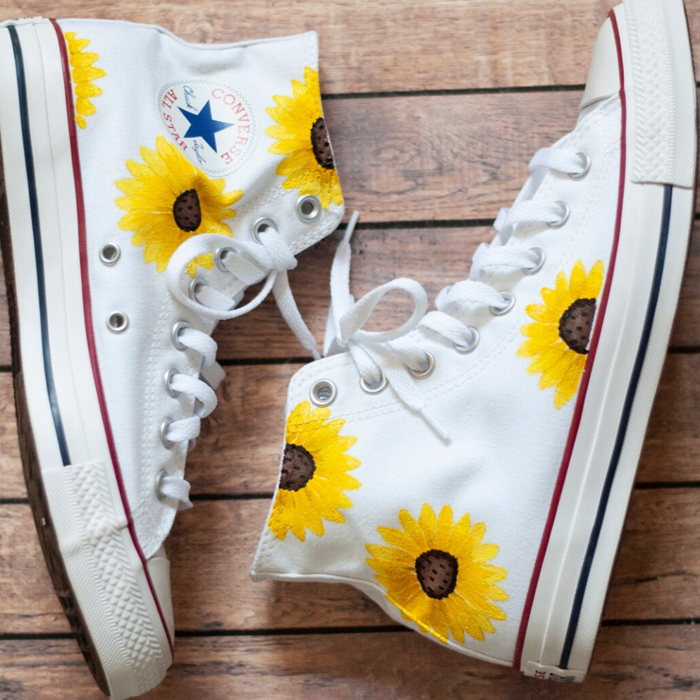 Sunflower painted converse Clearance