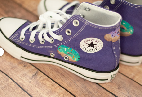 Hand Painted Donut High Top Custom Converse