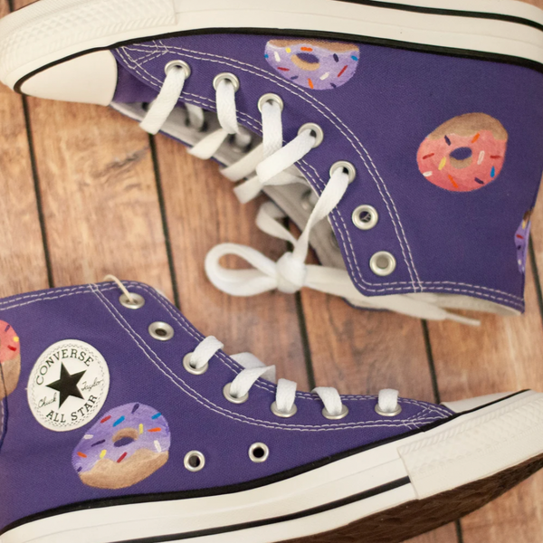 Hand Painted Donut High Top Custom Converse