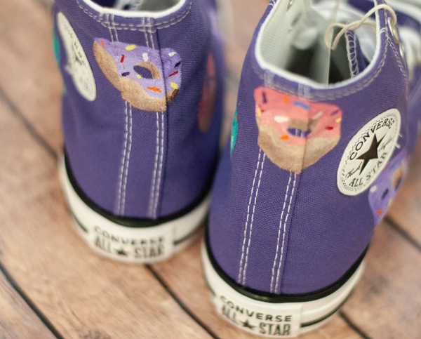 Hand Painted Donut High Top Custom Converse