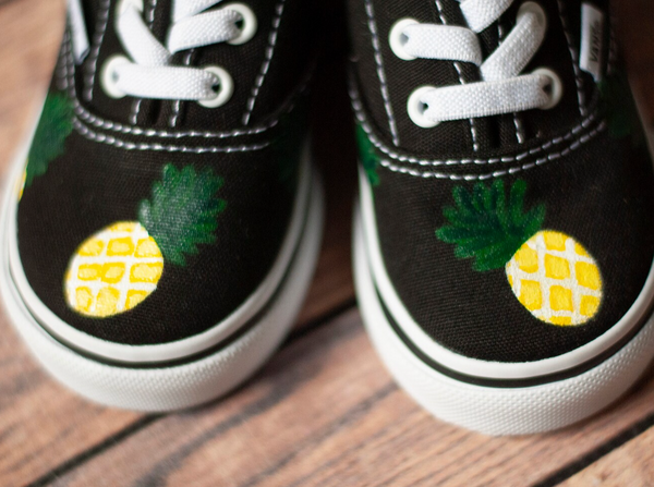 Pineapple Hand-Painted Vans