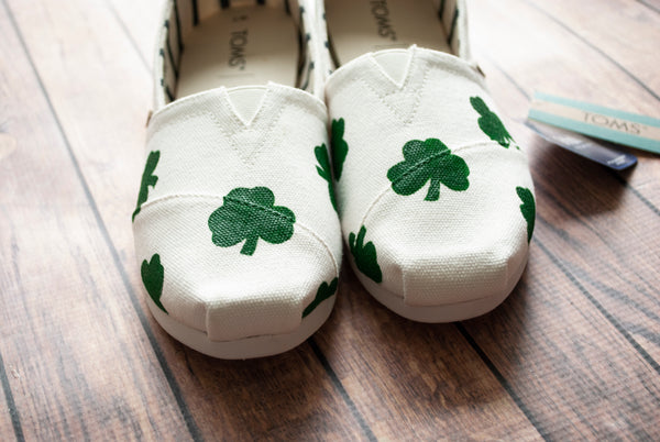 Shamrock Hand Painted Toms