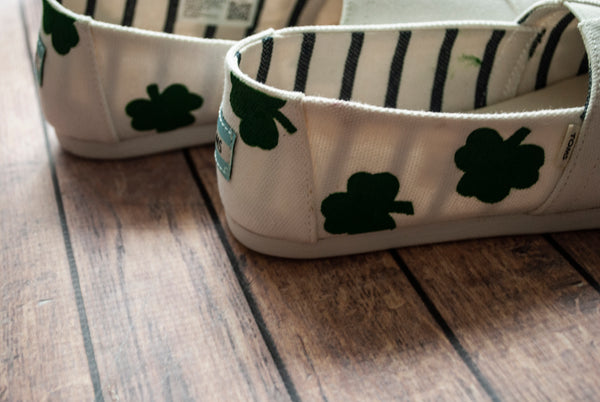 Shamrock Hand Painted Toms