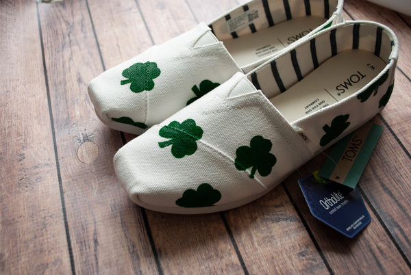 Shamrock Hand Painted Toms