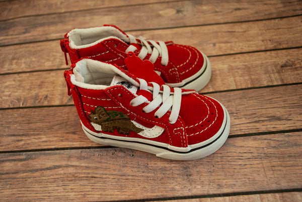 Dinosaur High Top Old School Kids Vans