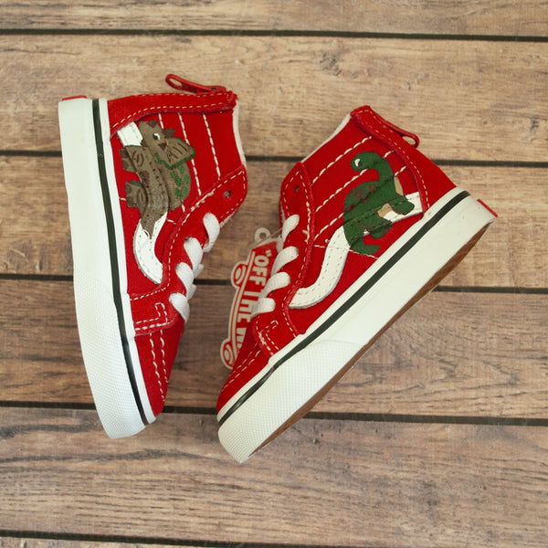 Dinosaur High Top Old School Kids Vans