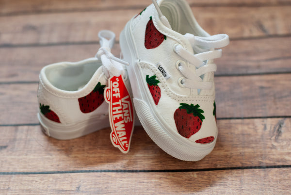 Strawberry Toddler Vans | Strawberry Vans | Custom Vans