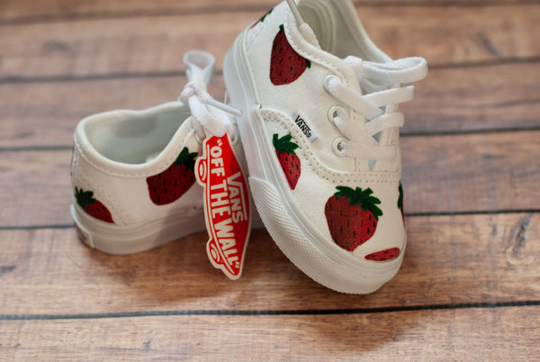 Strawberry Toddler Vans | Strawberry Vans | Custom Vans