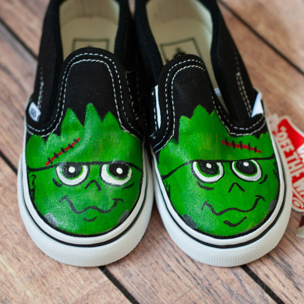 Halloween Frankenstein Vans | Custom Painted Vans | Custom Vans | Halloween Vans
