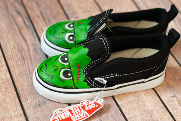 Halloween Frankenstein Vans | Custom Painted Vans | Custom Vans | Halloween Vans