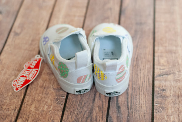 Hand Painted Easter Egg Slip On Vans