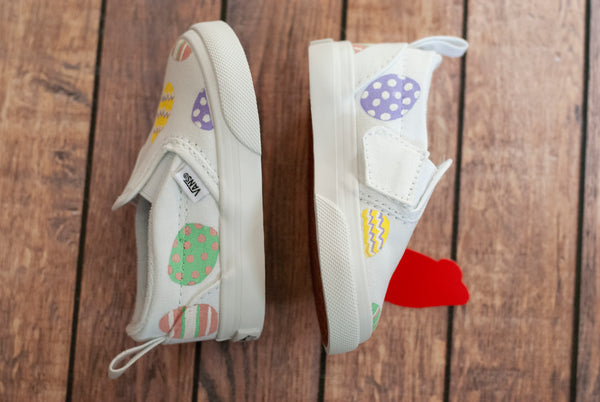 Hand Painted Easter Egg Slip On Vans