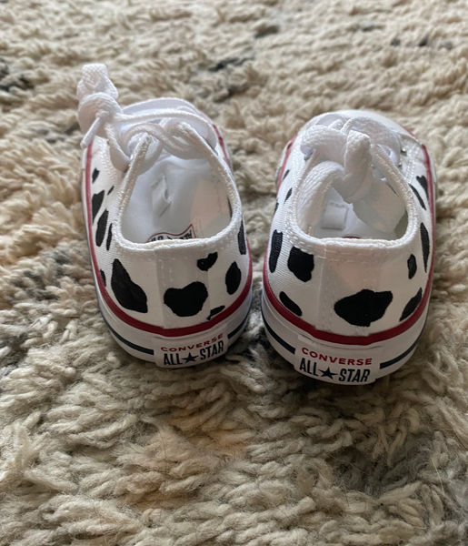 Cow Print Hand Painted Converse | Custom Cow Print Converse