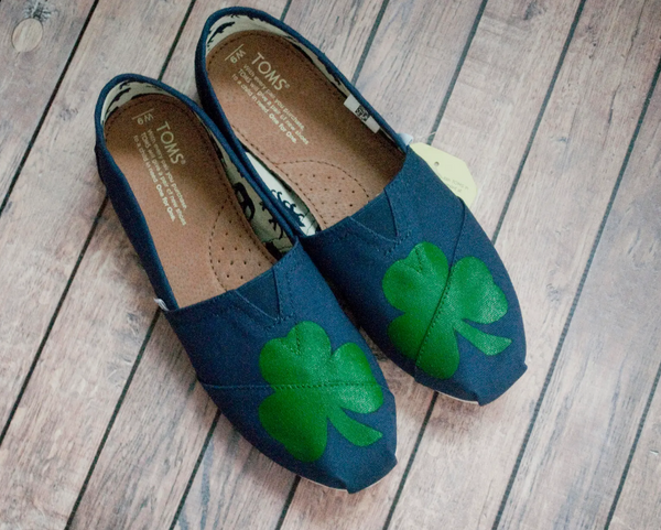 Shamrock Toms || Painted Toms