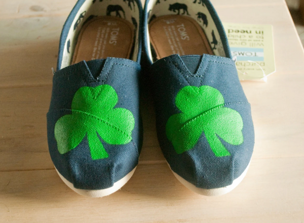Shamrock Toms || Painted Toms