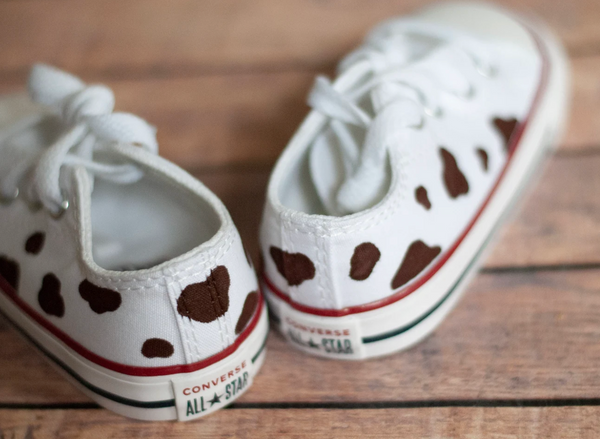 Brown Cow Print Converse || Custom Cow Print Converse