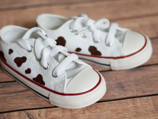 Brown Cow Print Converse || Custom Cow Print Converse