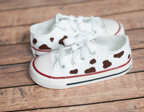 Brown Cow Print Converse || Custom Cow Print Converse