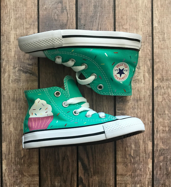Cupcake Converse | Toddler Hand Painted Custom Converse