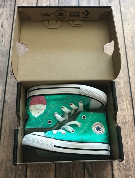 Cupcake Converse | Toddler Hand Painted Custom Converse