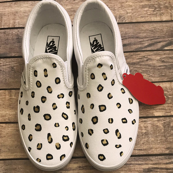 Black & Gold Cheetah Print Vans