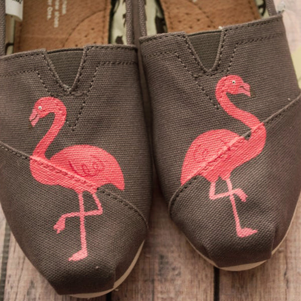 Flamingo Toms | Custom Painted Toms
