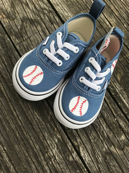 Baseball Toddler Vans | Hand Painted Toddler Vans