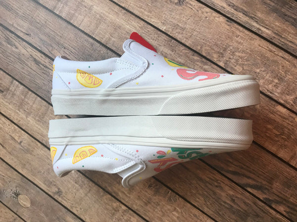Easy Peasy Lemon Squeezy Hand Painted Vans | Lemon Painted Vans