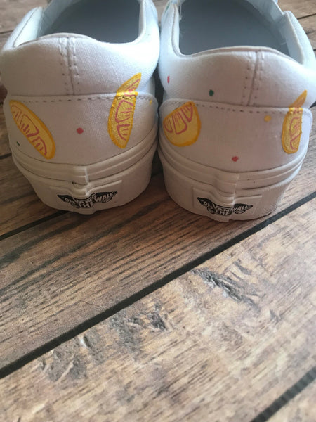 Easy Peasy Lemon Squeezy Hand Painted Vans | Lemon Painted Vans
