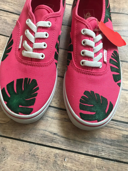 Bay Leaf Hand Painted Vans | Hand Painted Vans