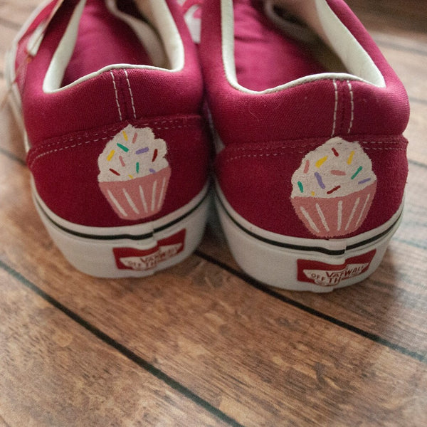 Sprinkle Cupcake Hand Painted Vans | Hand Painted Vans