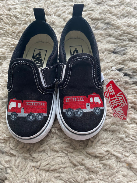 Fire Truck Hand Painted Vans