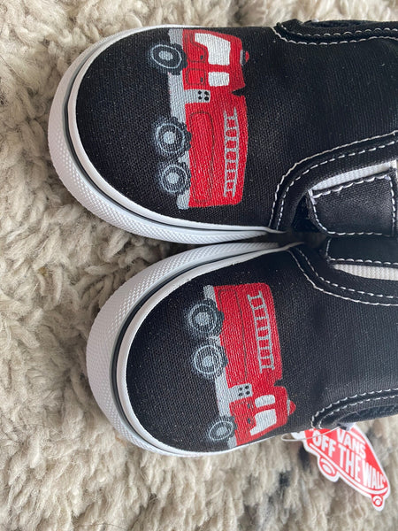Fire Truck Hand Painted Vans