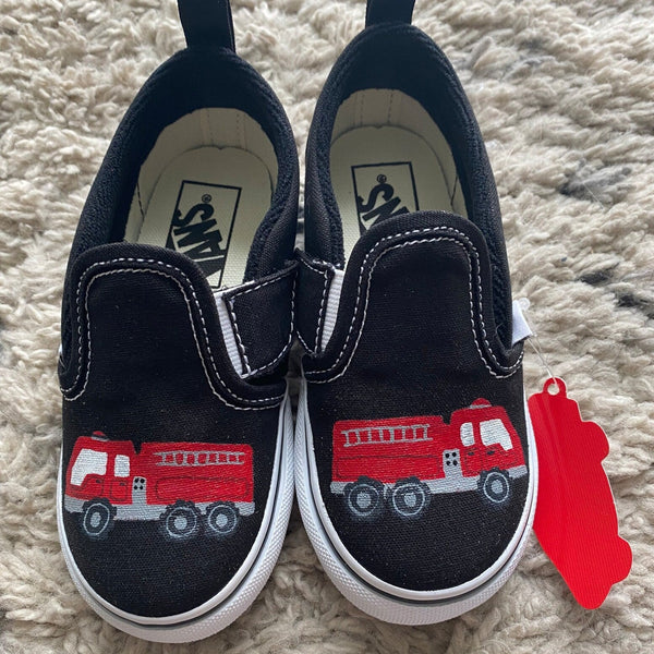 Fire Truck Hand Painted Vans
