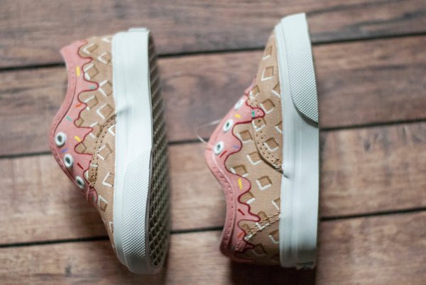 Ice Cream Cone Vans || Custom Painted Vans