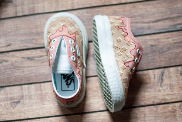 Ice Cream Cone Vans || Custom Painted Vans