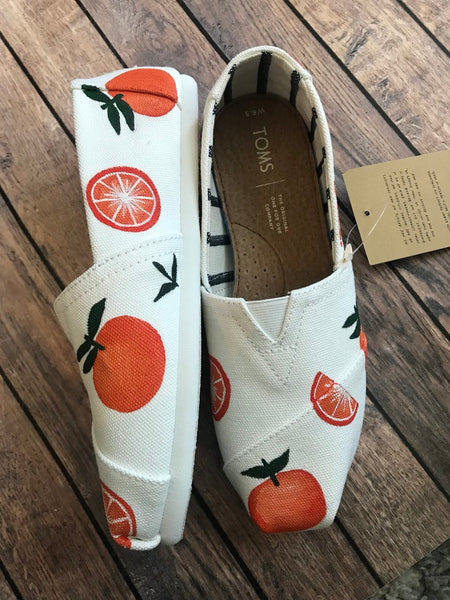 Orange Citrus Hand-Painted Toms