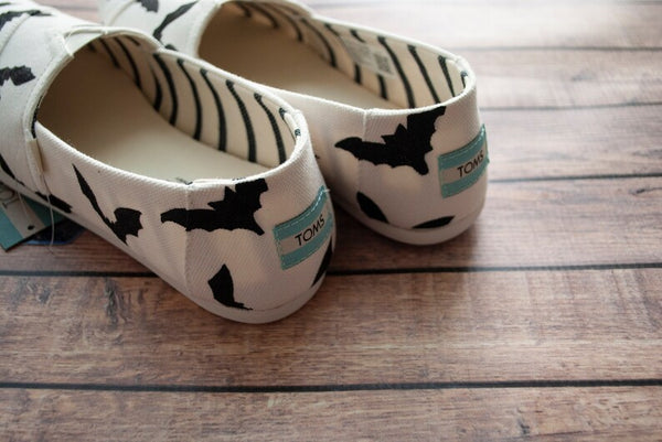 Halloween Bat Toms | Hand Painted Halloween Toms