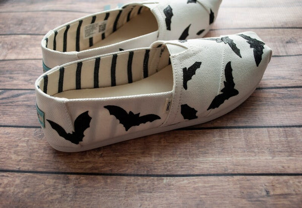 Halloween Bat Toms | Hand Painted Halloween Toms