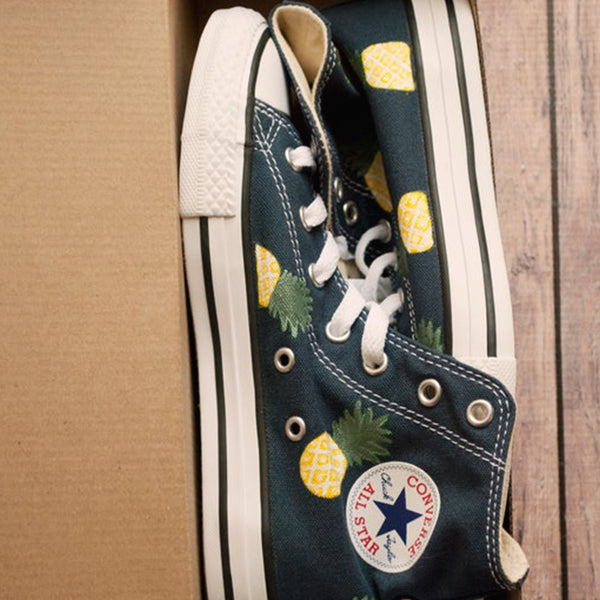 Pineapple Hightop Converse | Custom Pineapple Converse