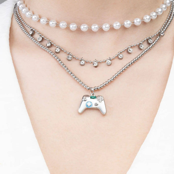 18K Gold PVD Stainless Steel Game Controller Charm: Gold