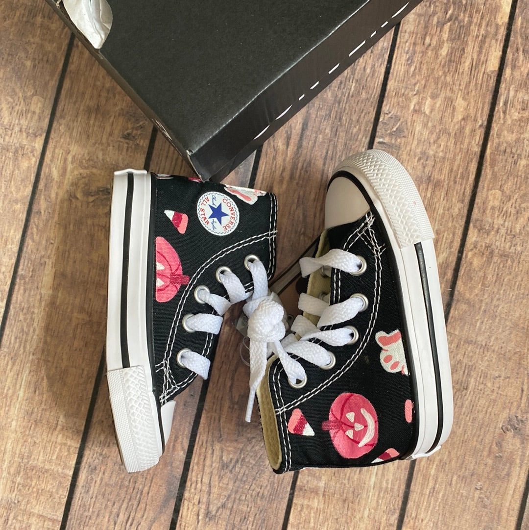 pink and black converse high tops