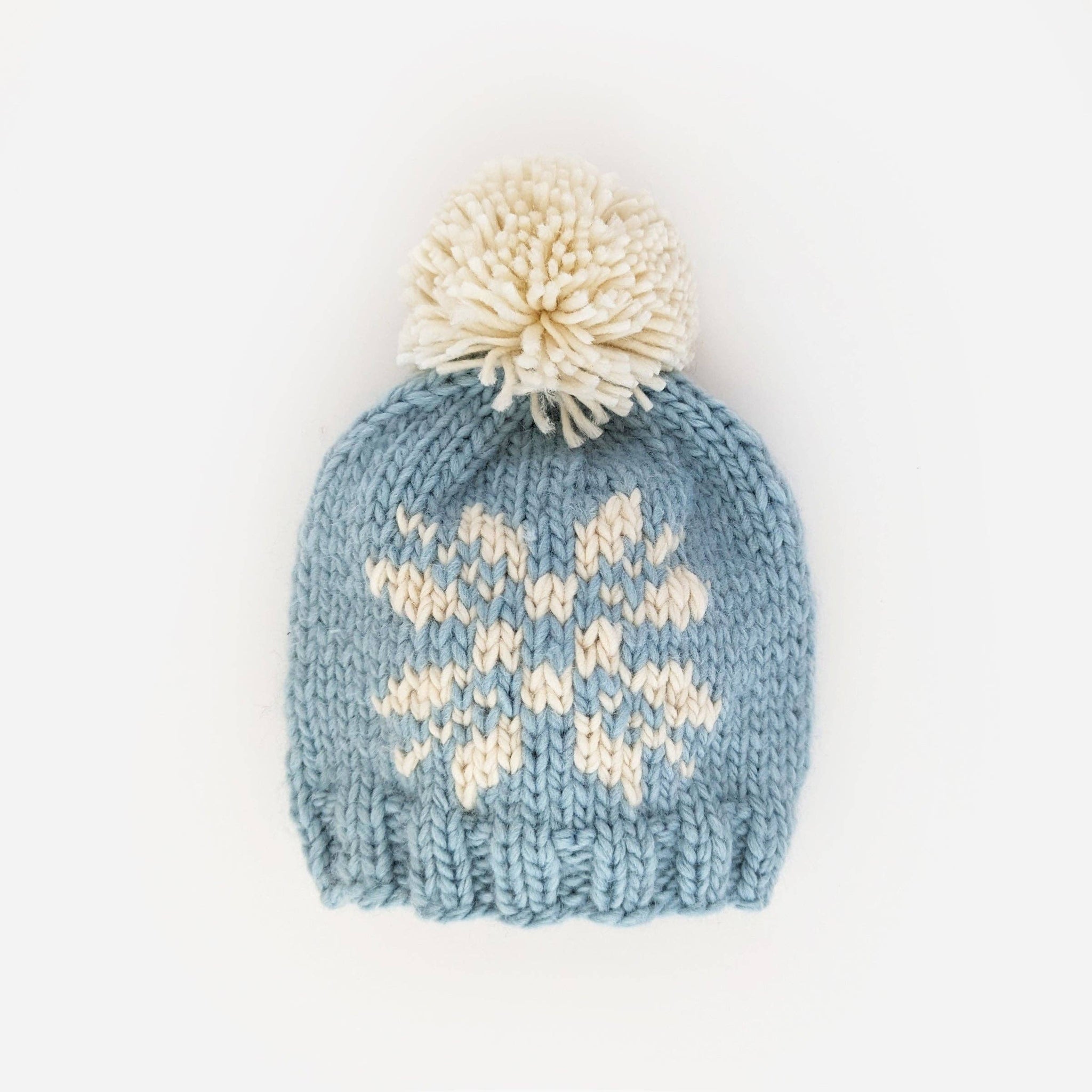 Snowflake Surf Blue Beanie Hat for Baby & Kids: L (2-6 years)