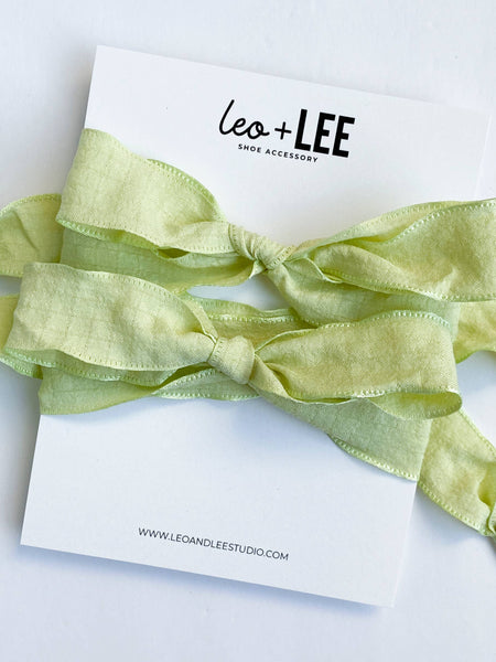Leo + Lee Silky Sneaker Lace Set : Sage Green